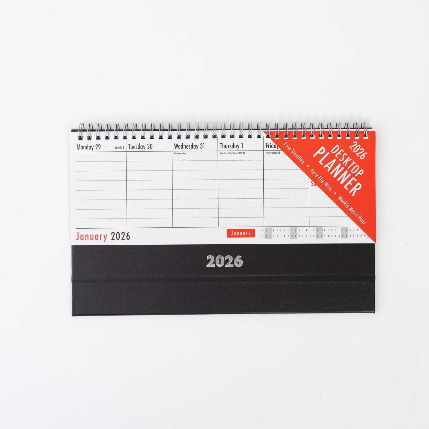 2026 Week To View Stand Up Desk Office Top Calendar Planner