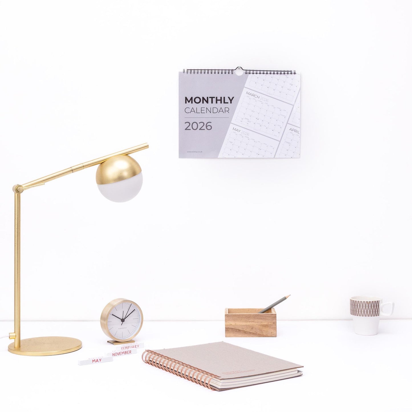 2026 Calendar A4 Landscape Month To View Wall Planner Family Office Organiser