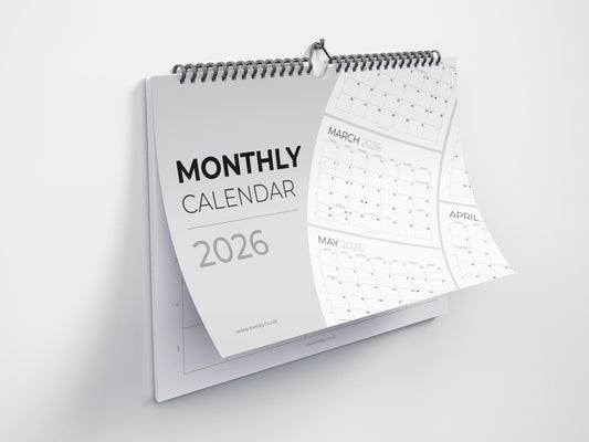 2026 Calendar A4 Landscape Month To View Wall Planner Family Office Organiser