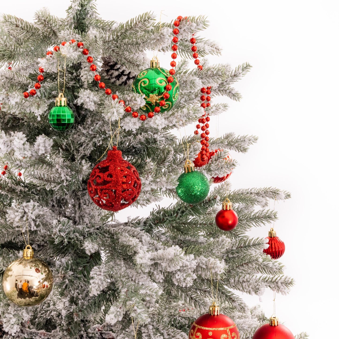 100 Christmas Baubles Tree Hanging Balls Xmas Party Beads Ornament Traditional
