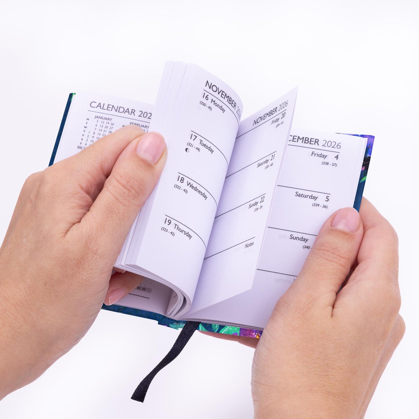 2026 Diary Pocket Size Handbag Week to View Diaries Full Year Calendar planner