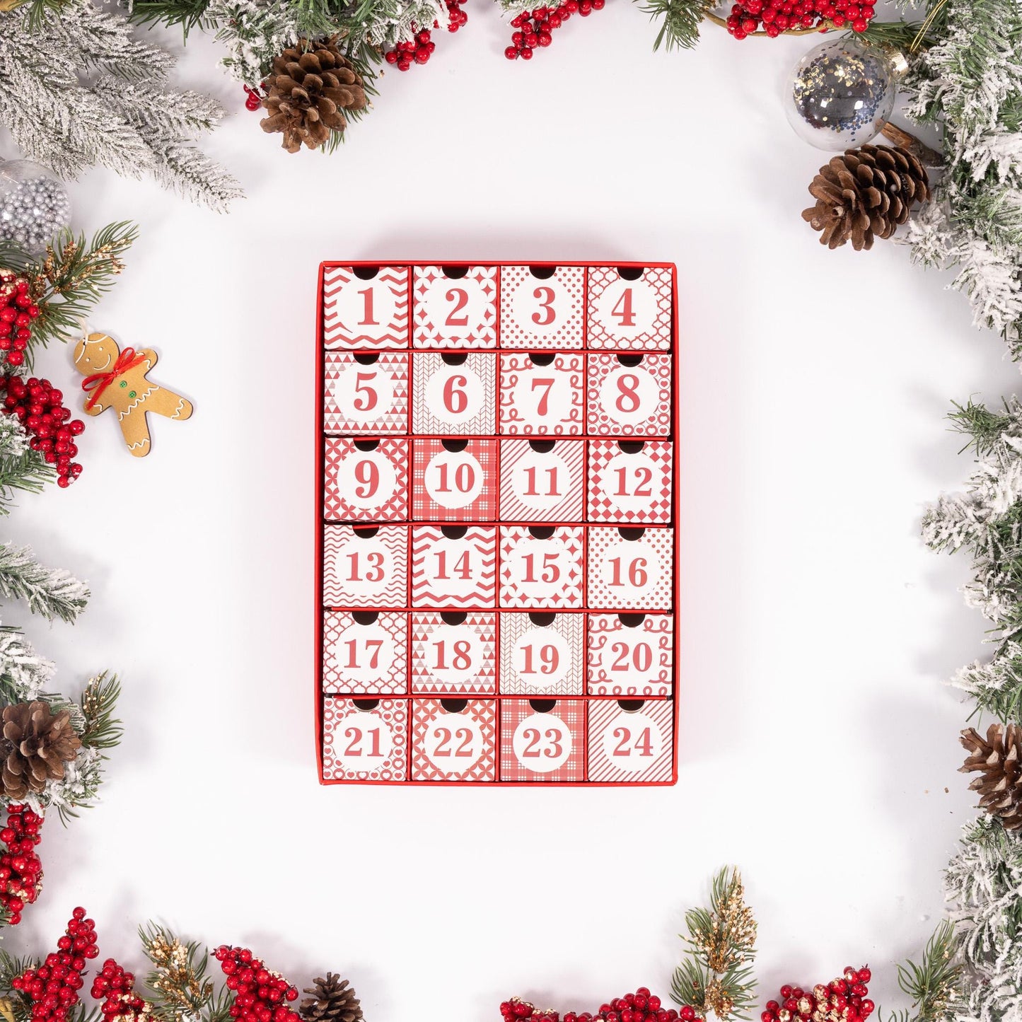Fill your Own Advent Calendar 1-24 Draws Christmas Countdown Aztec