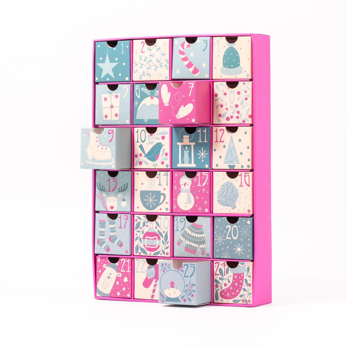 Fill Make your Own Advent Calendar 24 Days 1-24 Draws Christmas Countdown