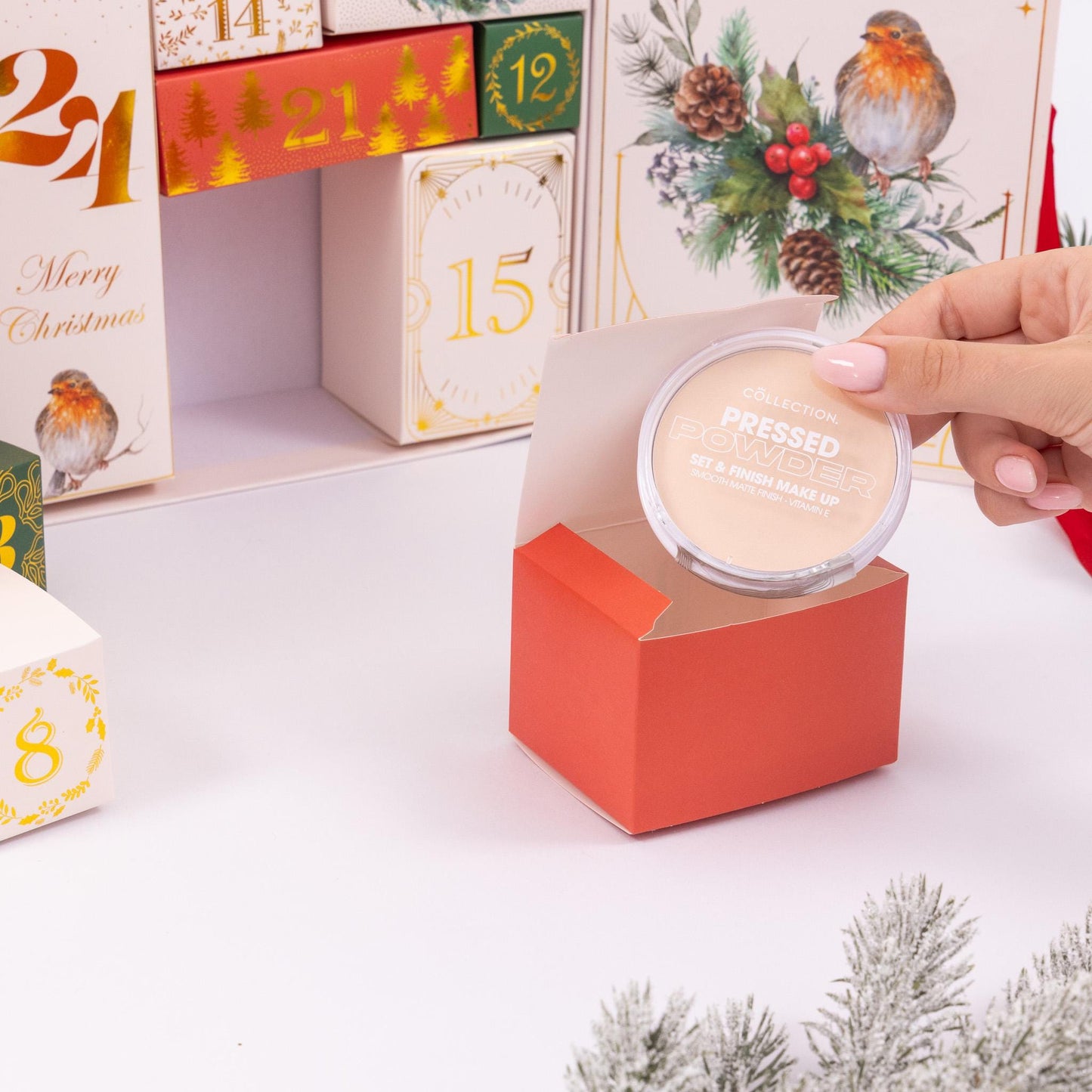 Christmas Advent Calendar Fill your Own 1-24 Day Boxes Luxury Countdown Robin