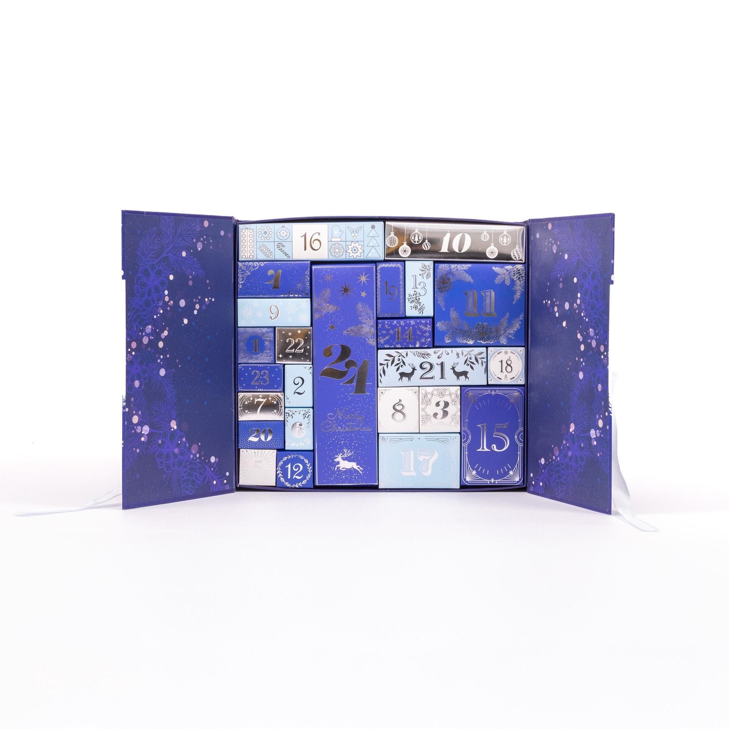 Luxury Christmas Advent Calendar Fill your Own 1-24 Day Boxes Countdown Ribbon