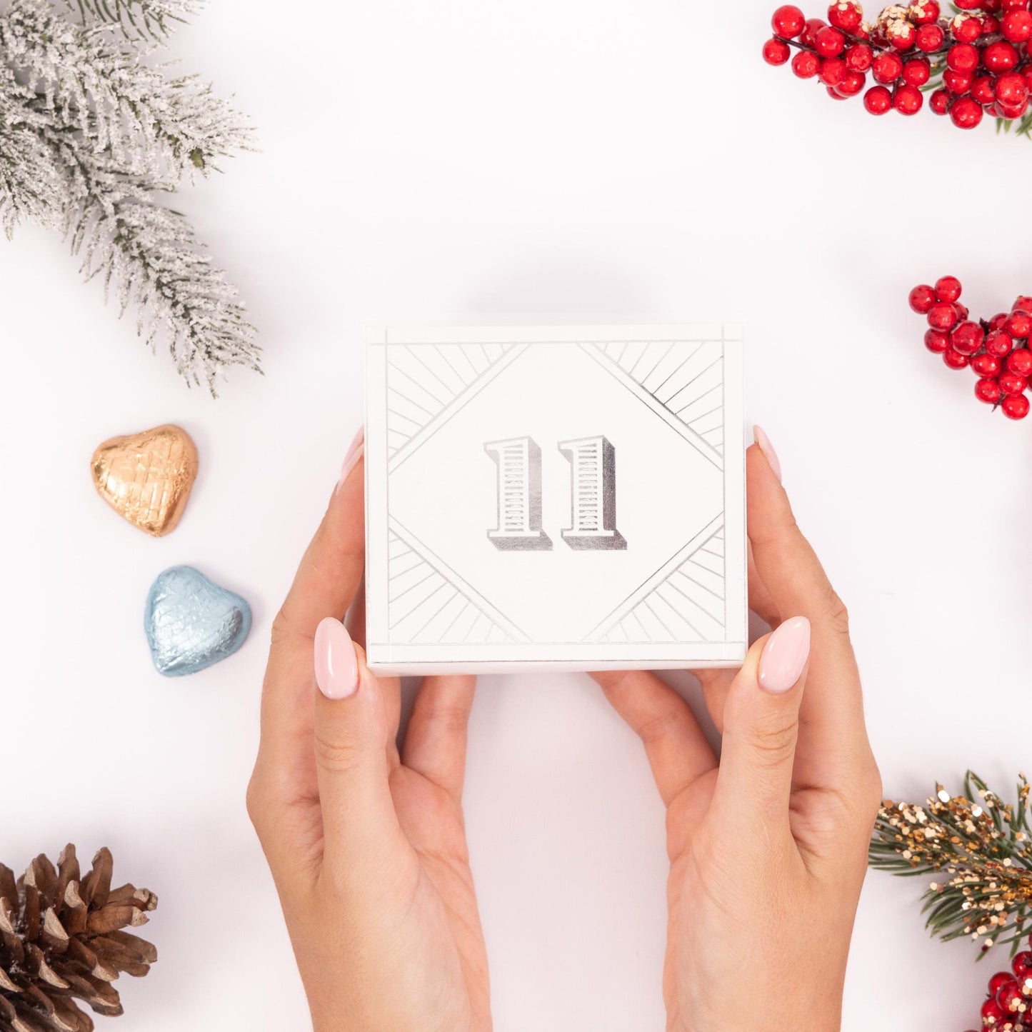 Christmas Advent Calendar Fill your Own 1-24 Day Boxes Luxury Countdown Blue