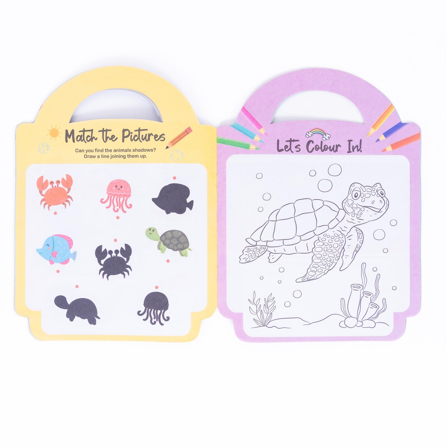 4 Kids Children's Colouring & Activity Learning Books Set of 4 With Carry Handle Etsy