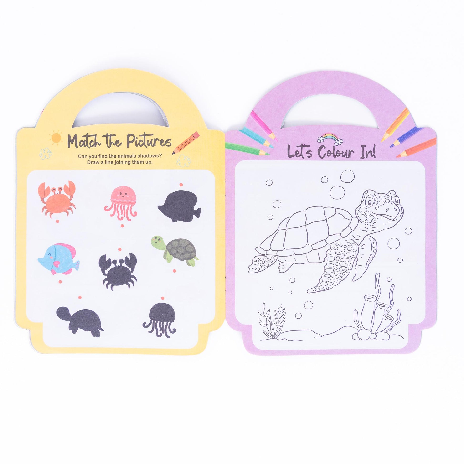 4 Kids Children's Colouring & Activity Learning Books Set of 4 With Carry Handle Etsy