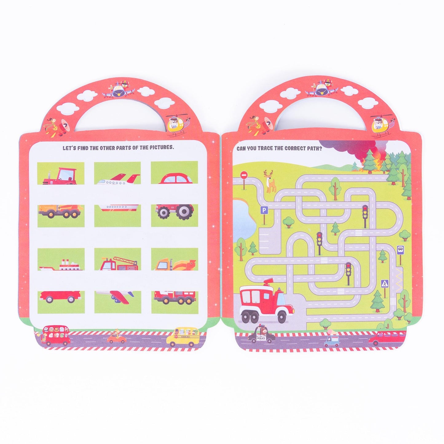 4 Kids Children's Colouring & Activity Learning Books Set of 4 With Carry Handle Etsy