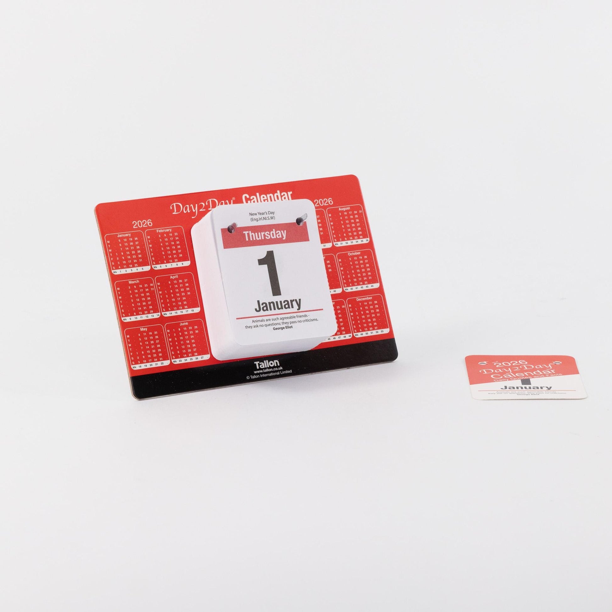 2026 Day To View Stand Up Tear Off Desk Office Calendar Planner Quotes & Facts Etsy