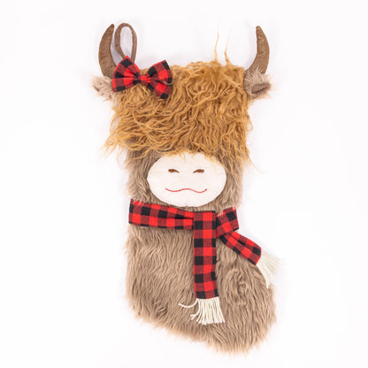 Highland Cow Luxury Plush Christmas Stocking
