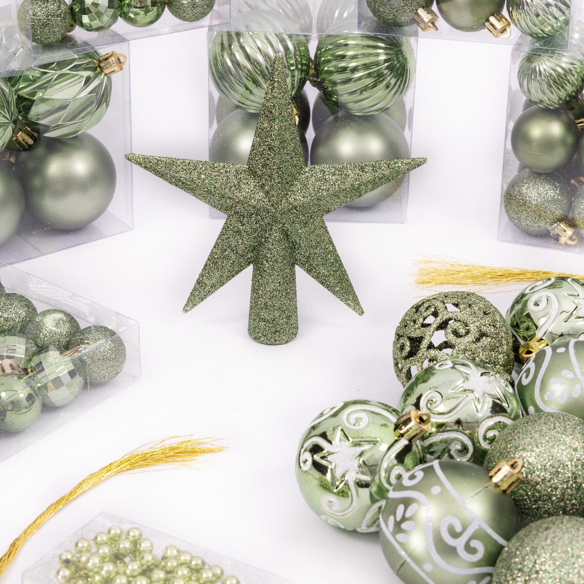 100 Christmas Baubles Tree Hanging Balls Xmas Party Beads Ornament green Etsy