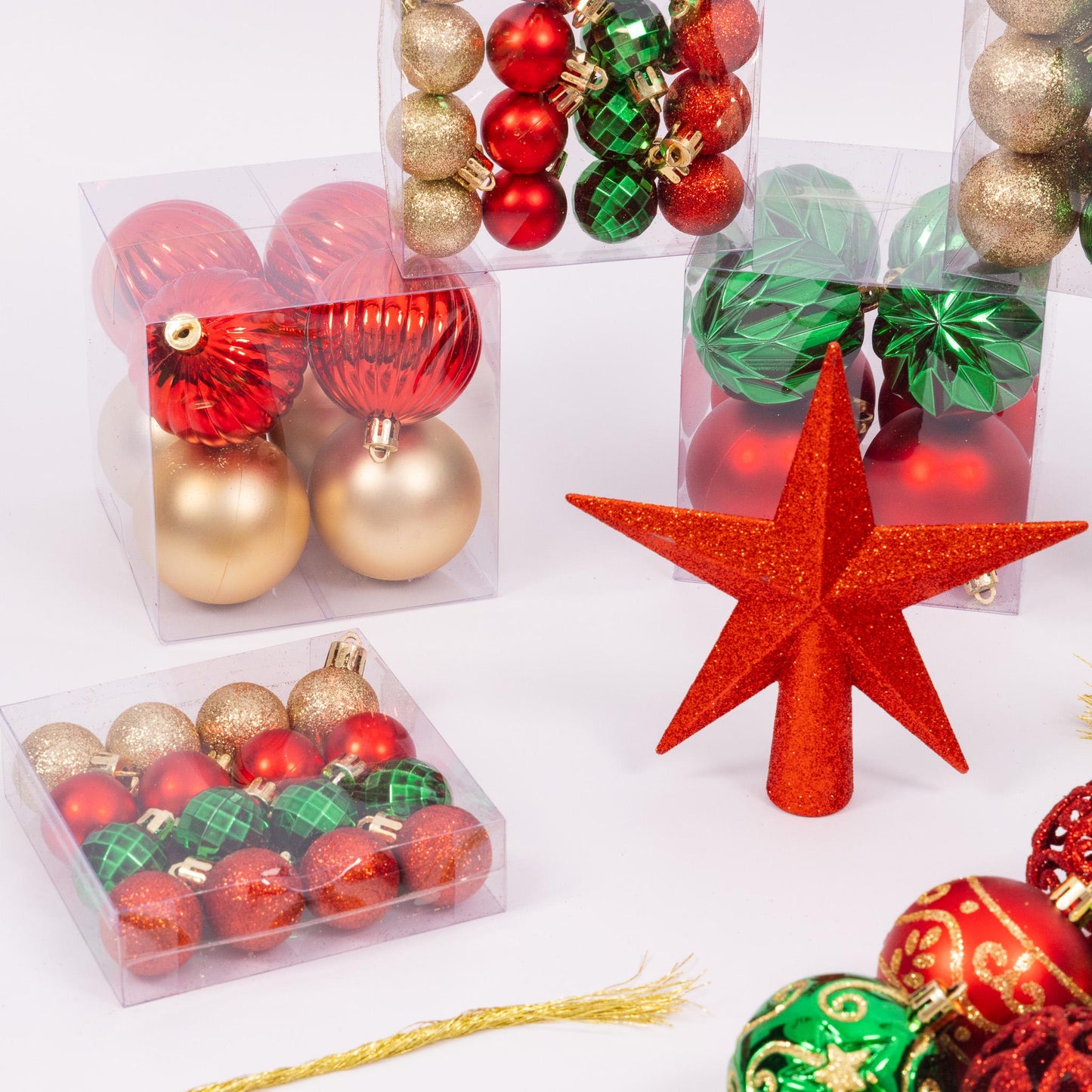 100 Christmas Baubles Tree Hanging Balls Xmas Party Beads Ornament Traditional