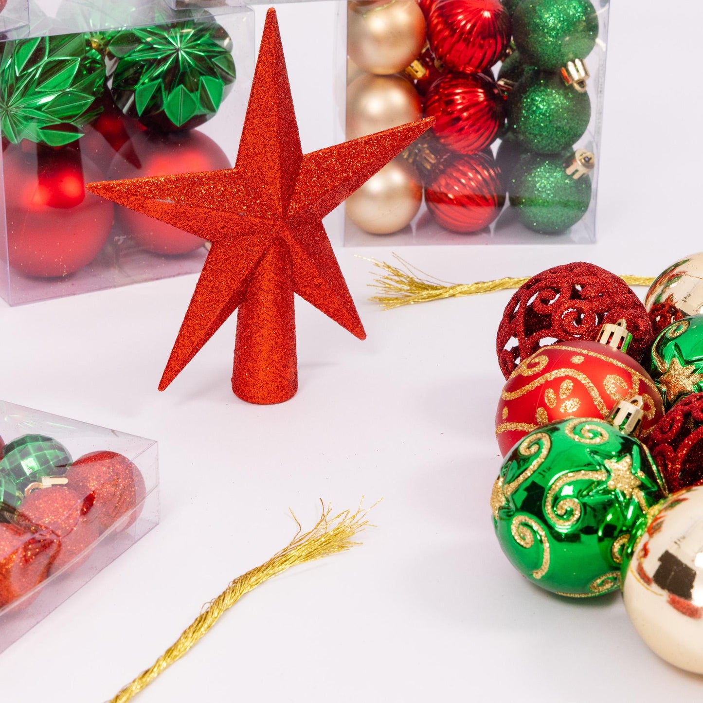 100 Christmas Baubles Tree Hanging Balls Xmas Party Beads Ornament Traditional