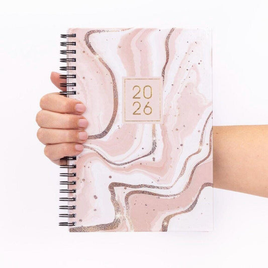 2026 A5 Week To View Diary Full Year Planner Desk Organiser Spiral Hardback Book