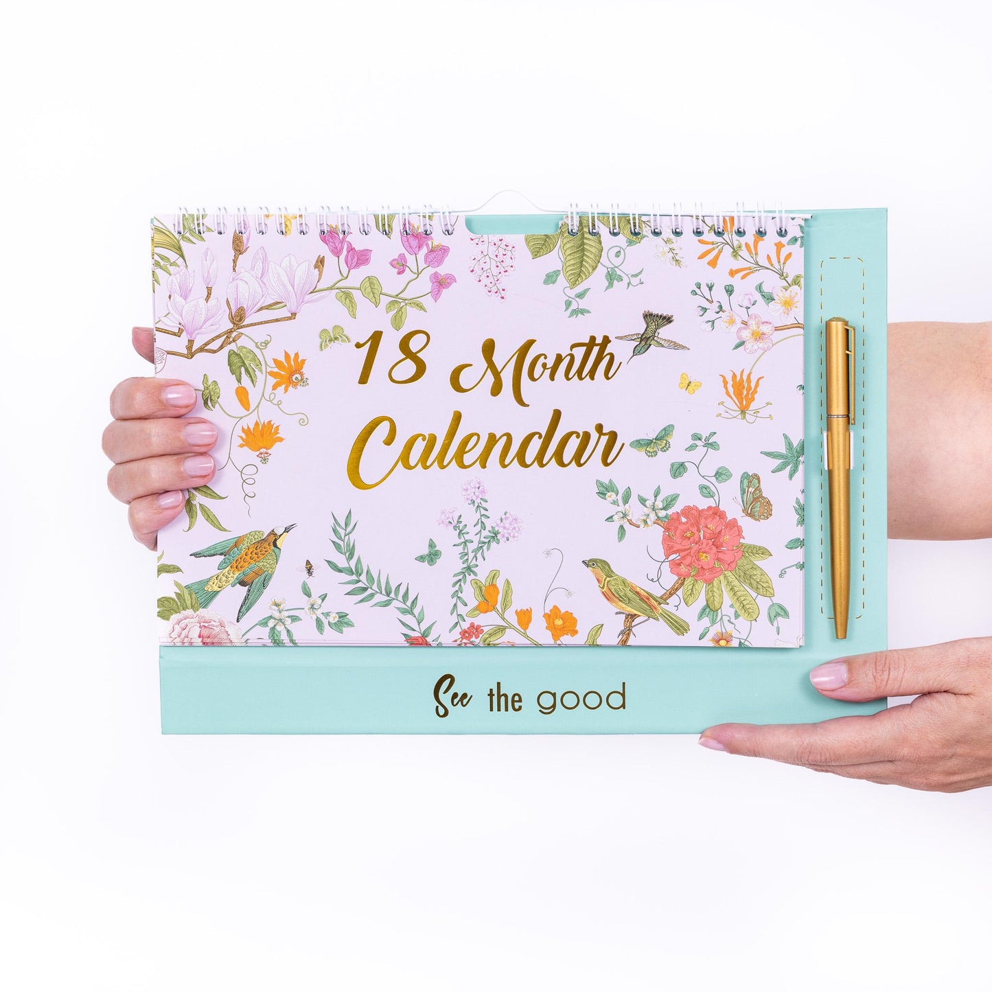 2025 -2026 Month To View Stand Up Desk Top Free Standing Wall Calendar 18 Month Etsy