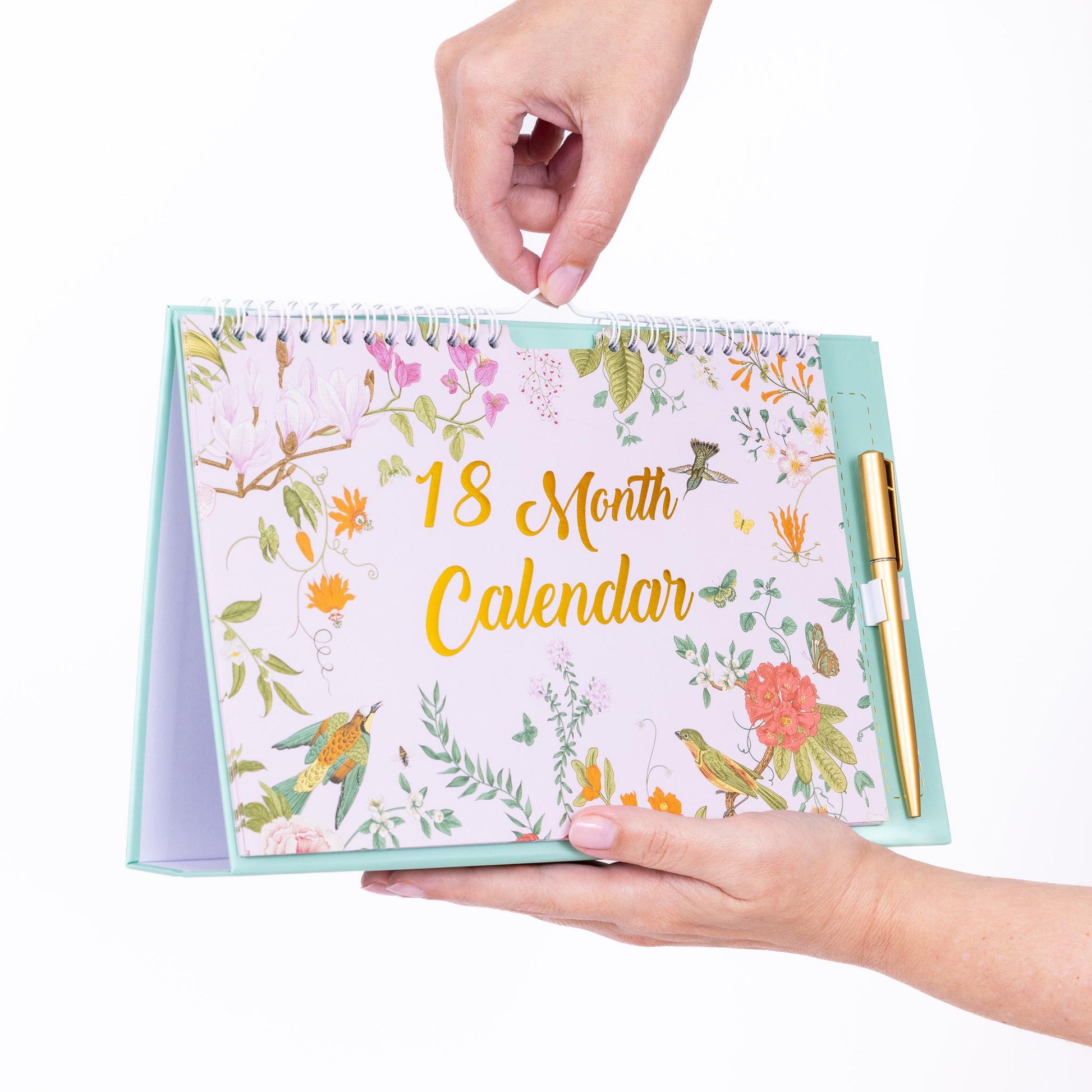 2025 -2026 Month To View Stand Up Desk Top Free Standing Wall Calendar 18 Month Etsy