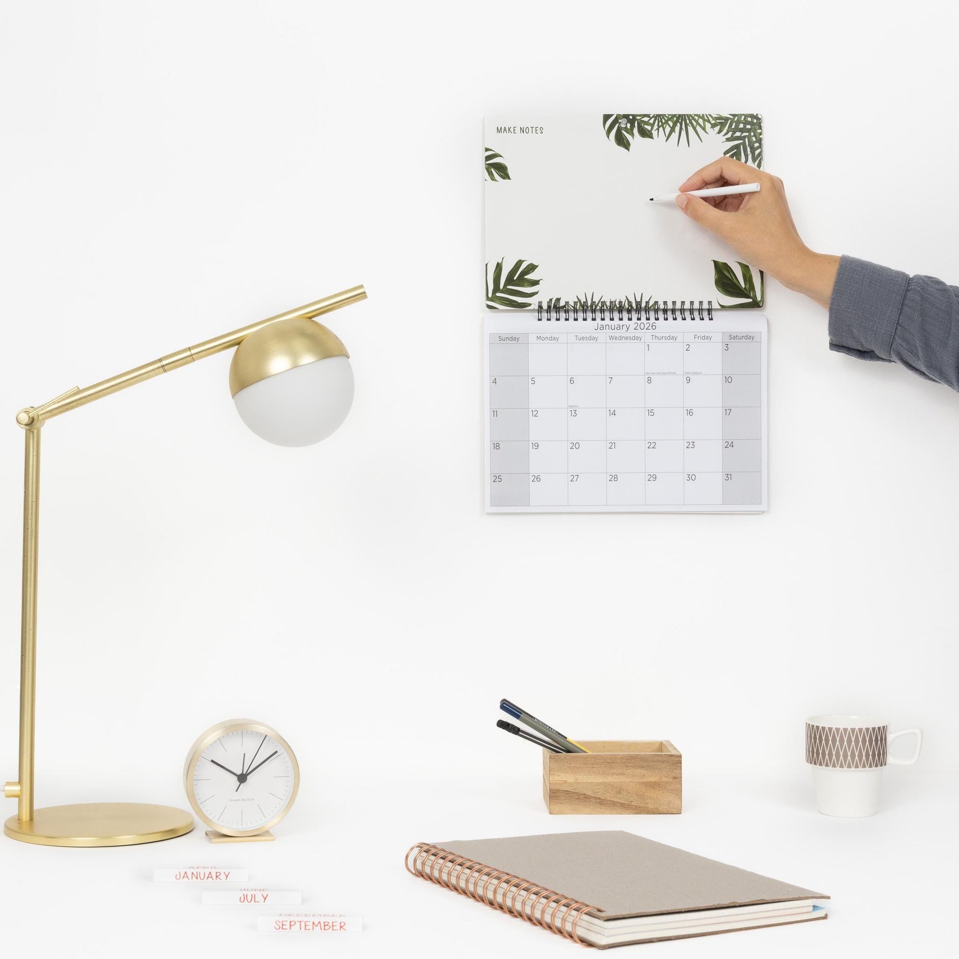 2026 Monthly Memo Board Wall Calendar Family Organiser White Board & Pen Etsy