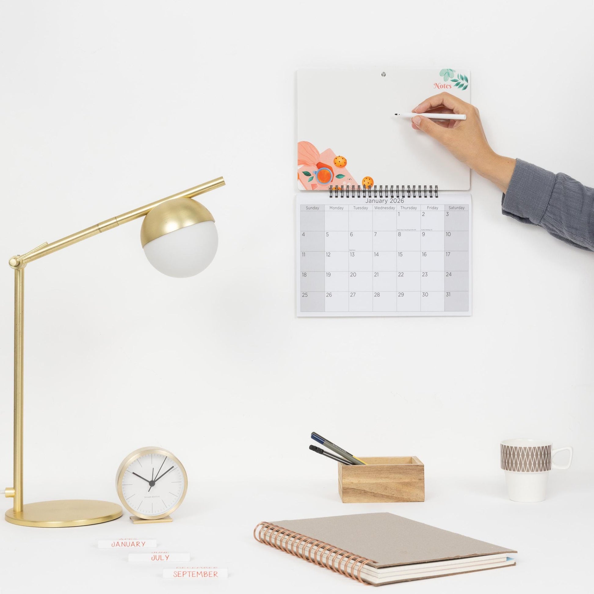 2026 Monthly Memo Board Wall Calendar Family Organiser White Board & Pen seaside Etsy