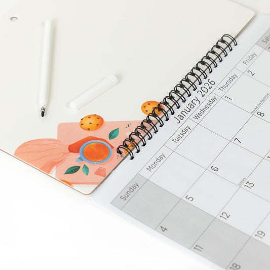 2026 Monthly Memo Board Wall Calendar Family Organiser White Board & Pen seaside Etsy