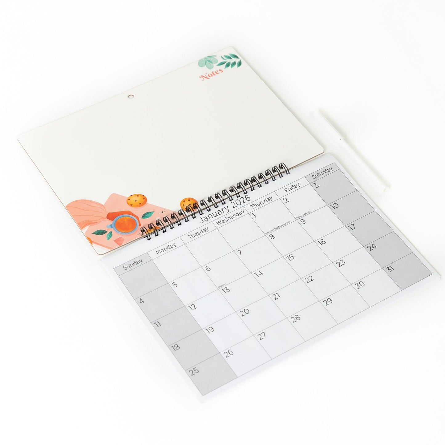 2026 Monthly Memo Board Wall Calendar Family Organiser White Board & Pen seaside Etsy