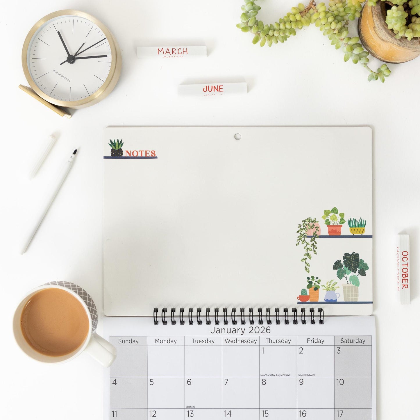 2026 Monthly Memo Board Wall Calendar Family Organiser White Board & Pen Etsy