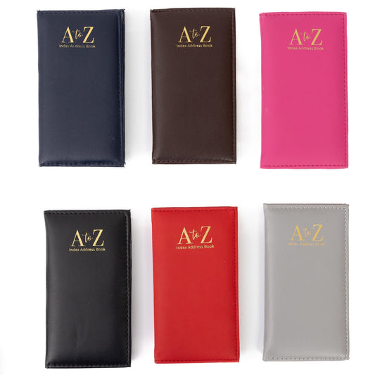 Index Address Book Leather Look Cover Executive Padded Notebook A-Z Slim Etsy
