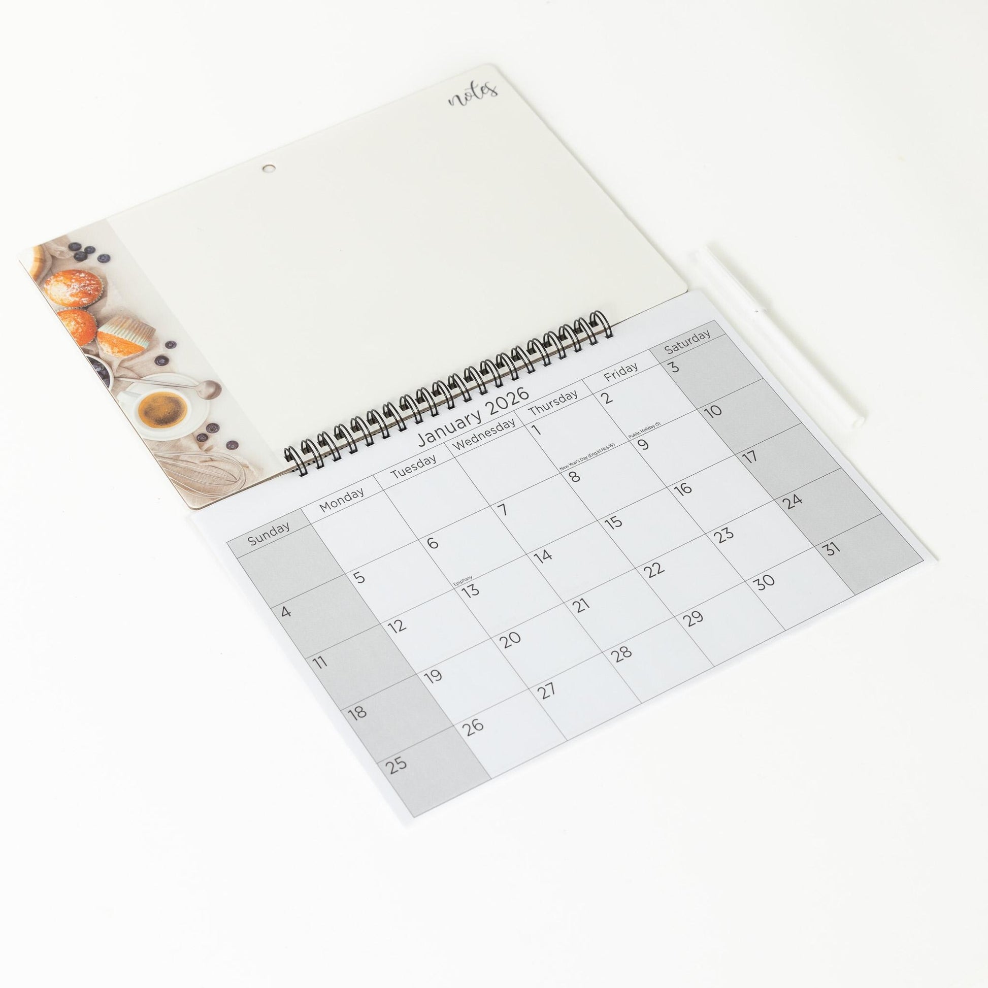 2026 Calendar Monthly Memo Board Wall Family Organiser White Board & Pen Tulips Etsy