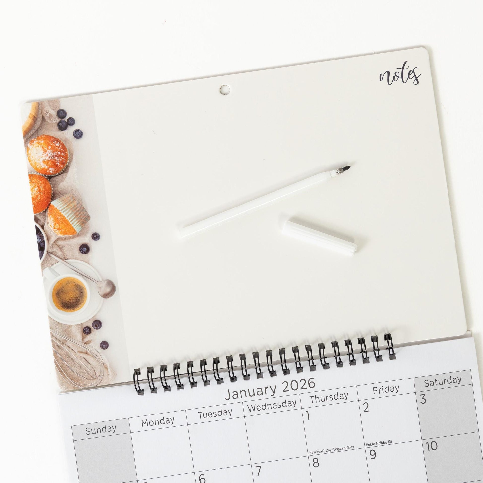 2026 Calendar Monthly Memo Board Wall Family Organiser White Board & Pen Tulips Etsy