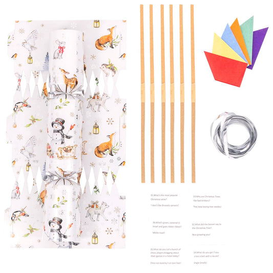 Christmas Cracker Make & Fill Your Own kit Makes 6 Crackers Hats Jokes Woodland Etsy