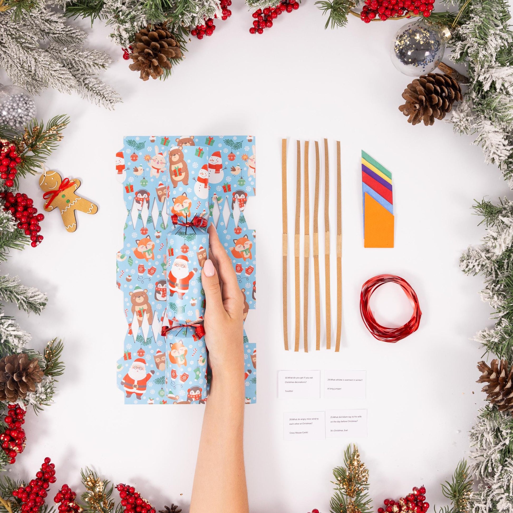 Christmas Cracker Make Fill Your Own kit Makes 6 Crackers Hats Joke Children's Etsy