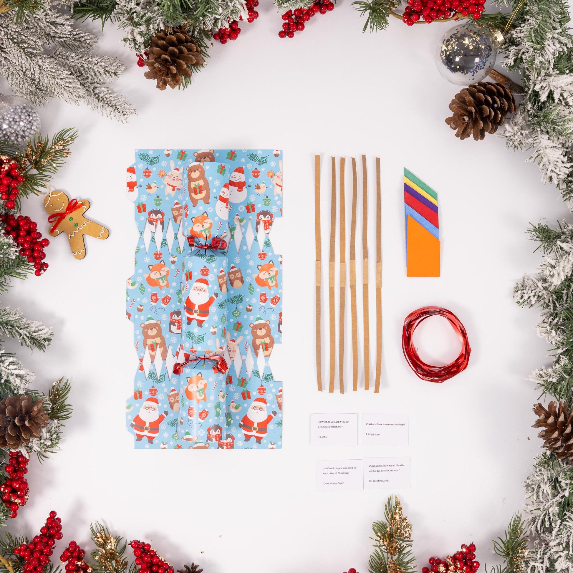 Christmas Cracker Make Fill Your Own kit Makes 6 Crackers Hats Joke Children's Etsy