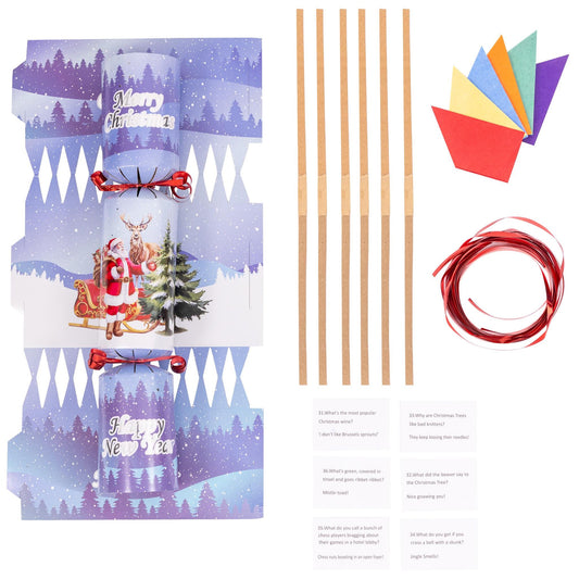 Christmas Cracker Make Fill Your Own kit Makes 6 Crackers Hats Joke Trad Santa Etsy