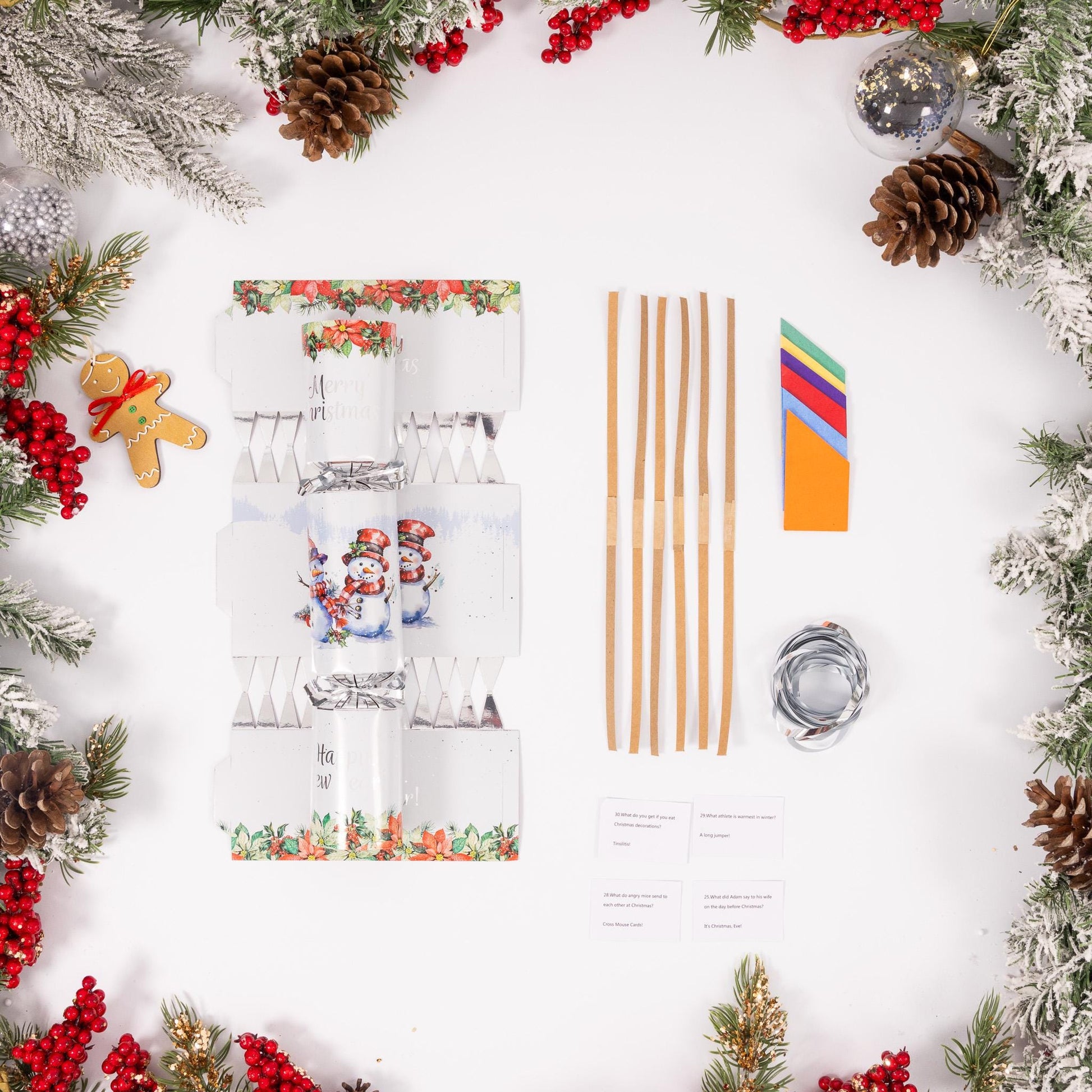 Christmas Cracker Make Fill Your Own kit Makes 6 Crackers Hats Joke Snowmen Etsy