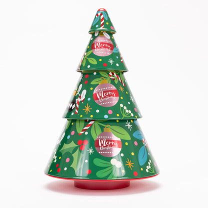 Christmas Tree Shaped Biscuit Tin – image 5