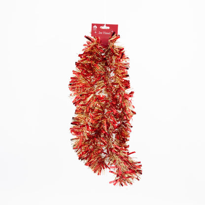 Chunky Christmas Tinsel Garland – Red & Gold – 6 x 2m (12m) – image 6