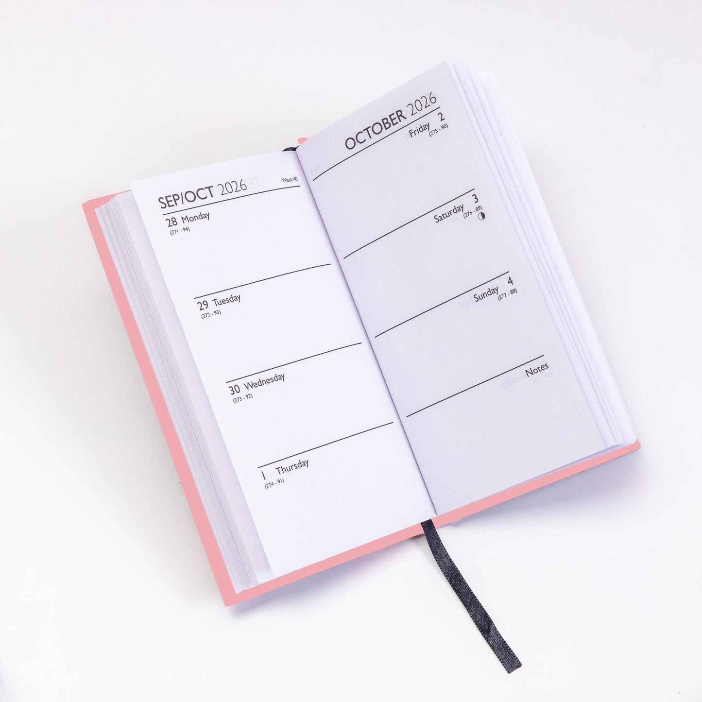 2026 Slim Diary: Week to View Planner, Journal Calendar