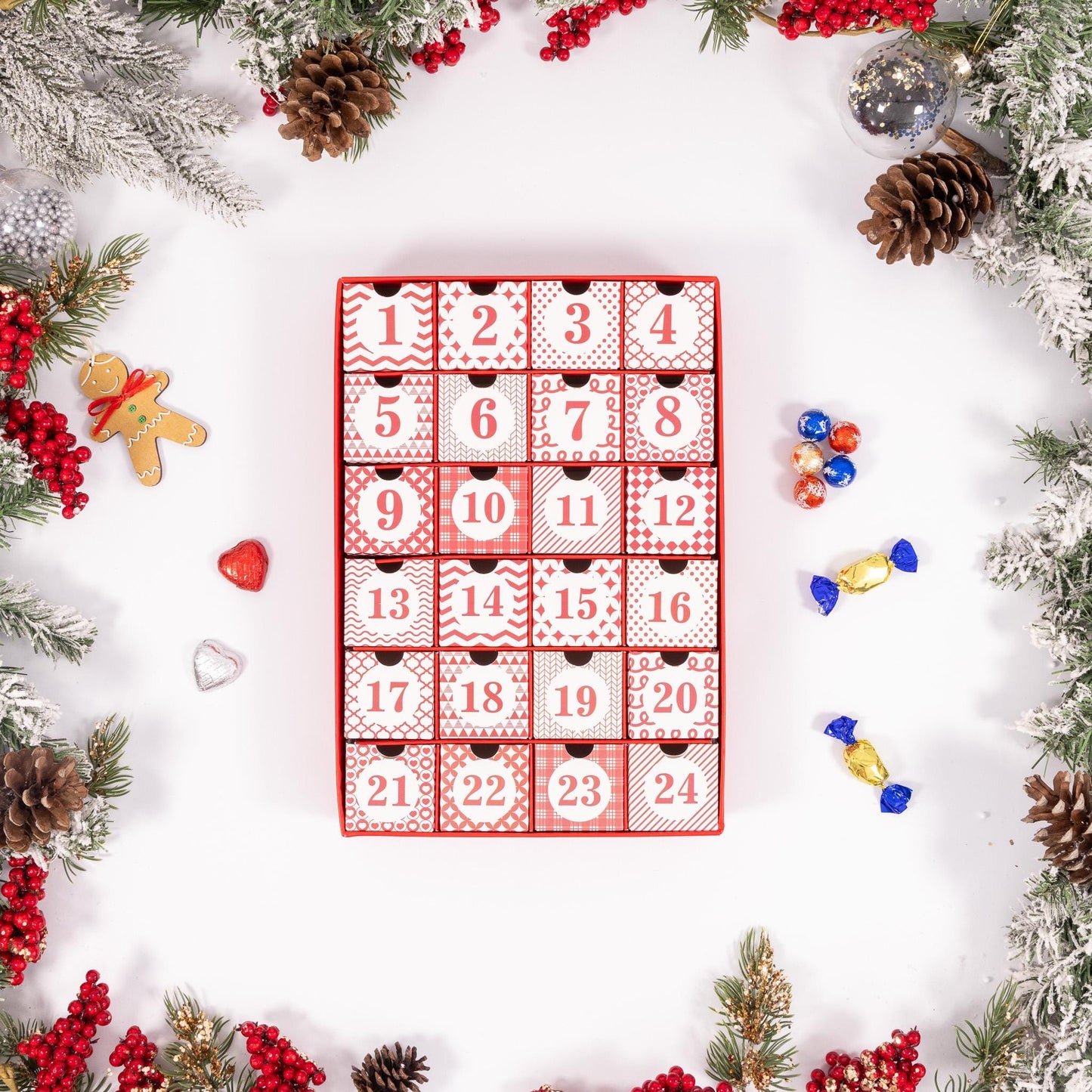 Fill your Own Advent Calendar 1-24 Draws Christmas Countdown Aztec
