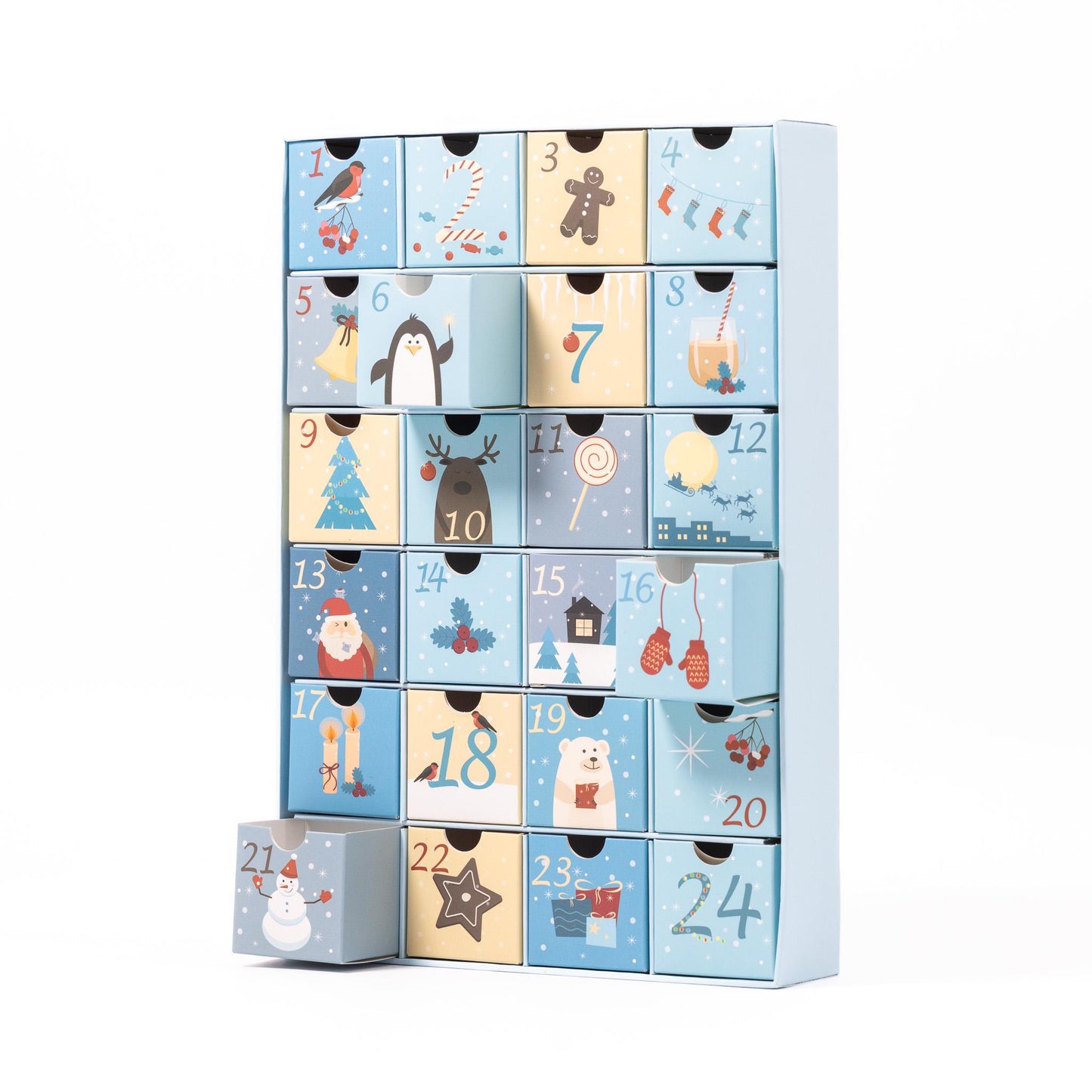 Fill Make your Own Advent Calendar 24 Days 1-24 Draws Christmas Countdown