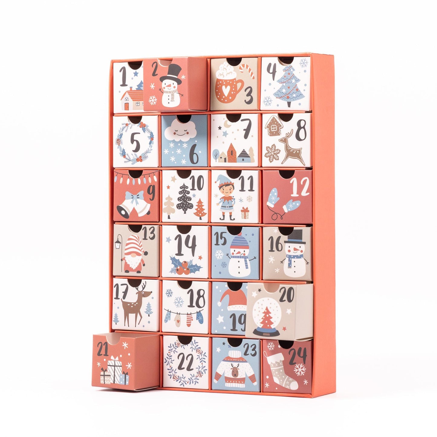 Fill Make your Own Advent Calendar 24 Days 1-24 Draws Christmas Countdown