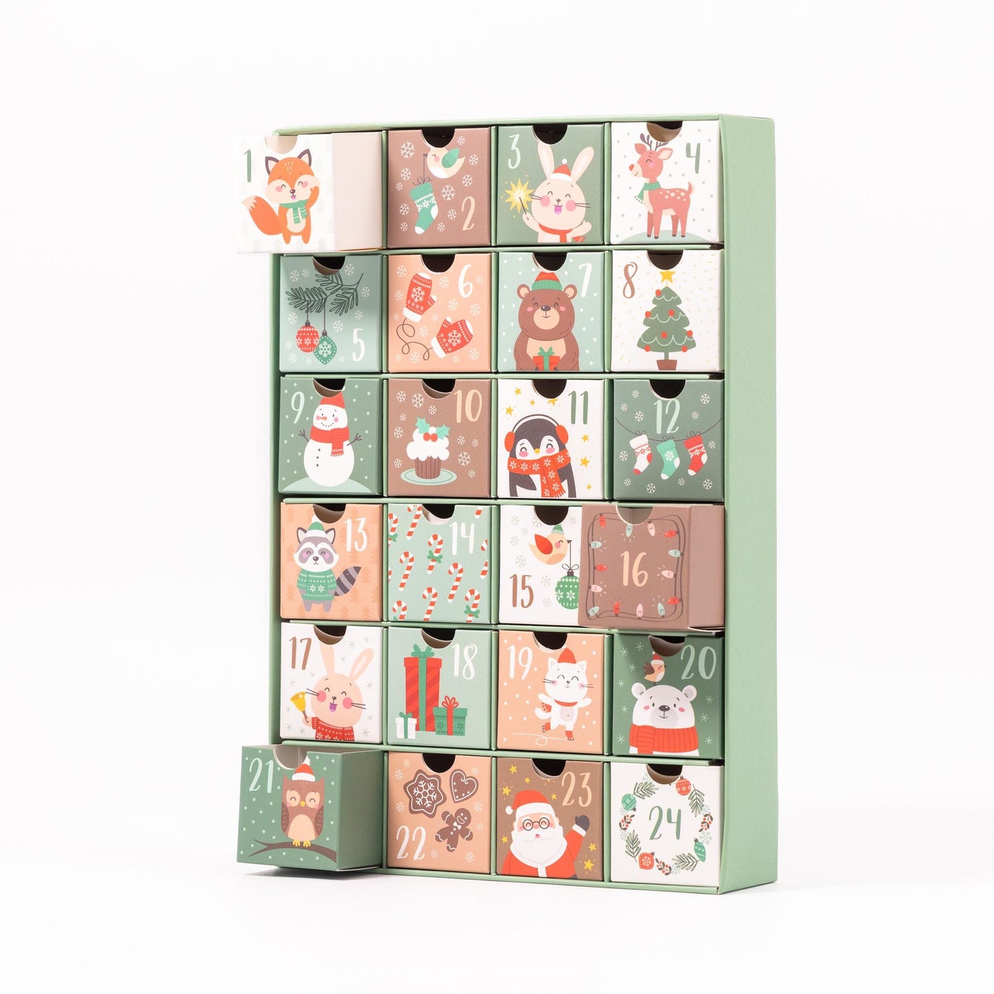 Fill Make your Own Advent Calendar 24 Days 1-24 Draws Christmas Countdown