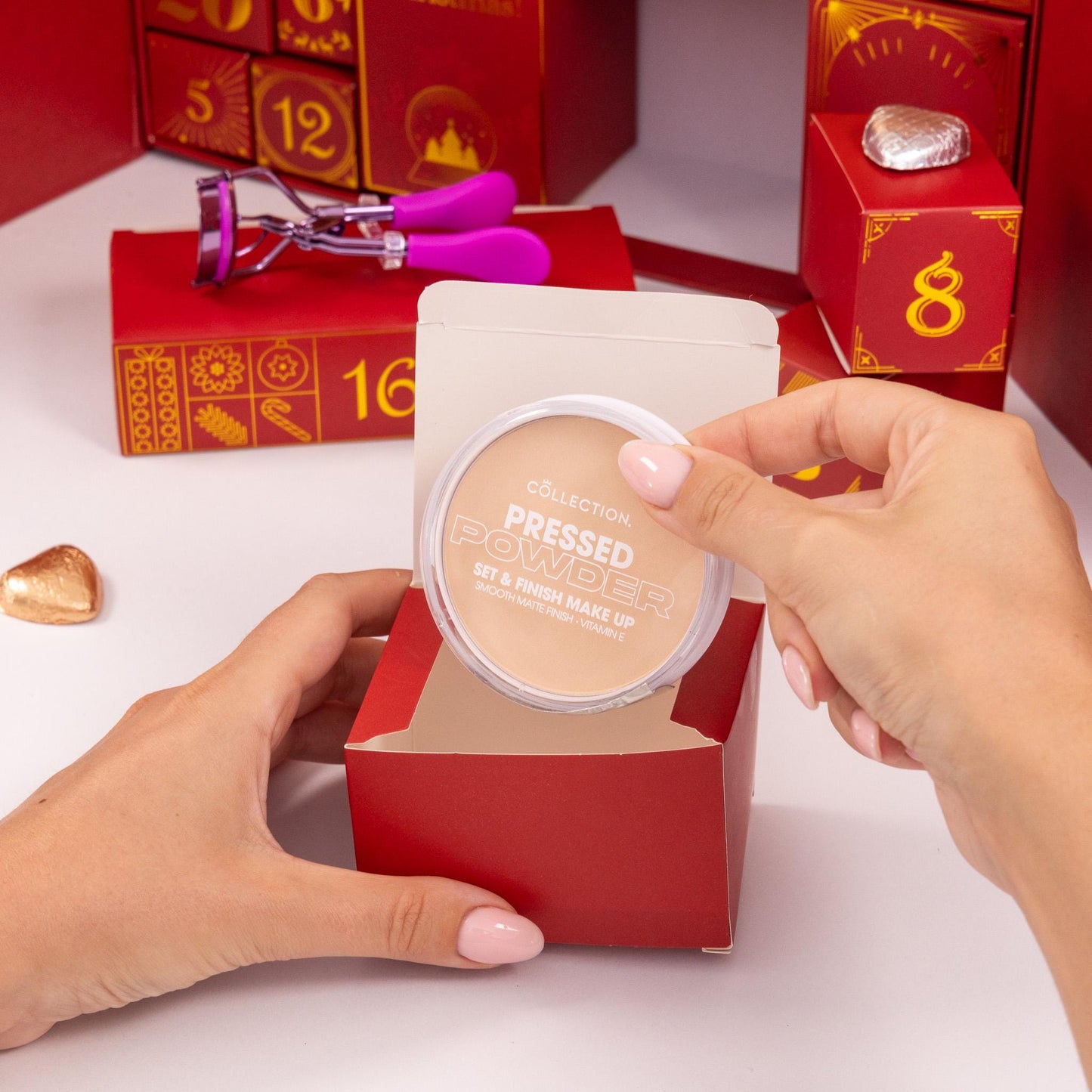 Christmas Advent Calendar Fill your Own 1-24 Day Boxes Luxury Countdown red