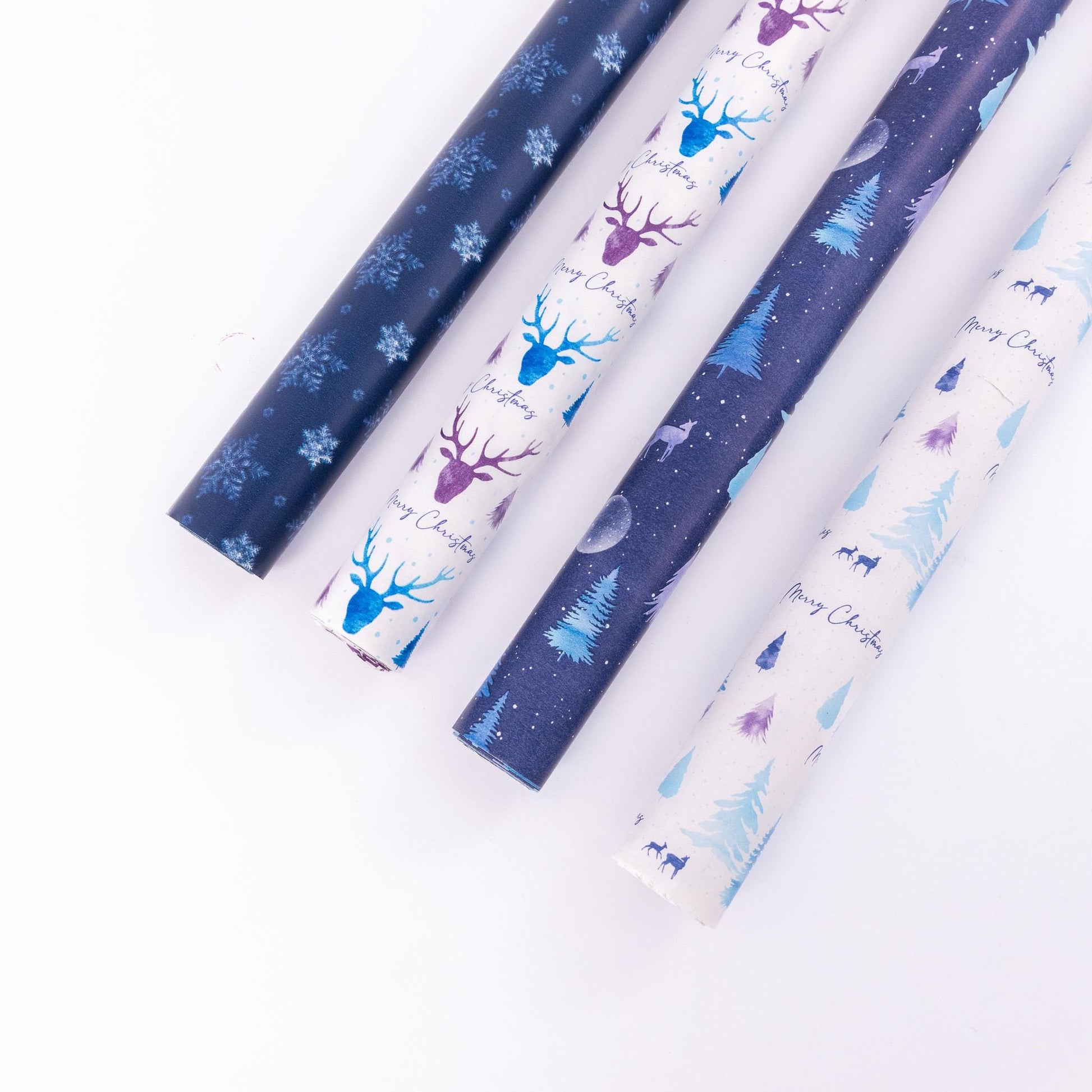 4 Rolls Christmas Gift Wrapping Midnight Forest Paper 4M x 70cm Roll 16 Metre Etsy