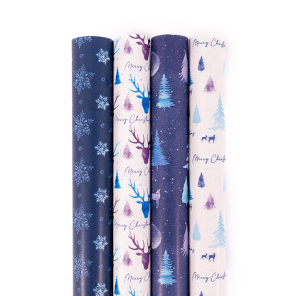 Midnight Forest Christmas Wrapping Paper – 4 Rolls x 4m