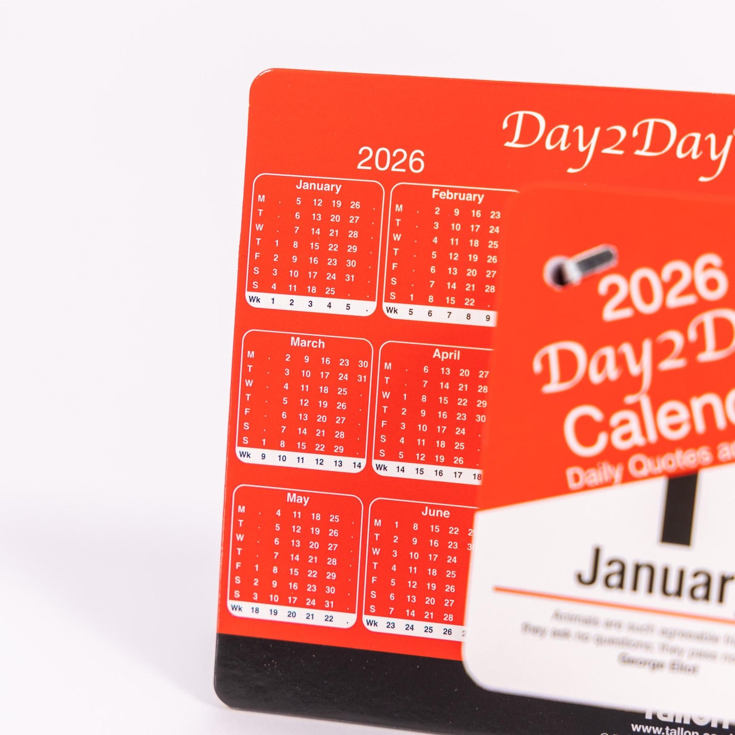 2026 Day To View Stand Up Tear Off Desk Office Calendar Planner Quotes & Facts Etsy