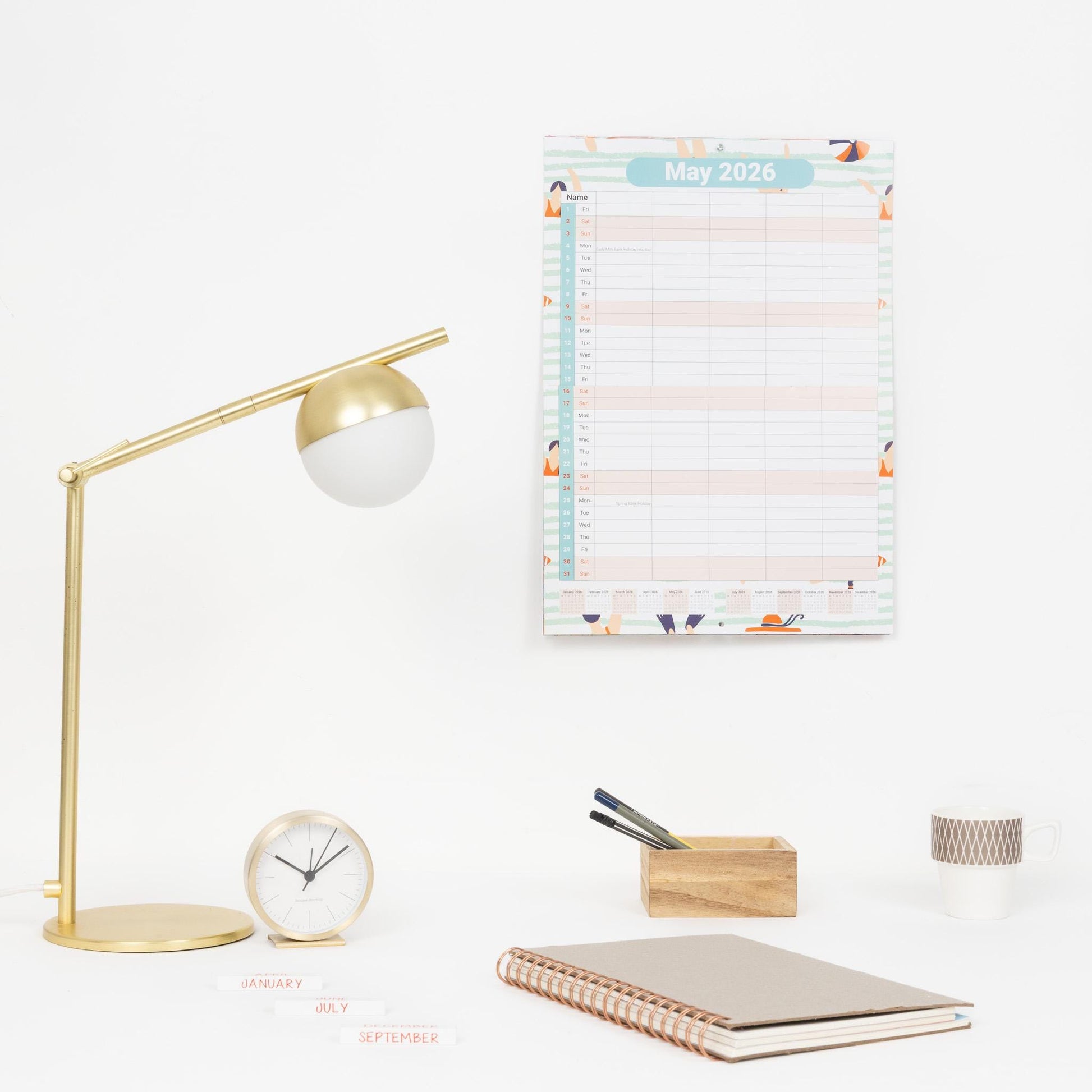 2026 Calendar seaside Wall Monthly Planner Family Home Organiser Etsy