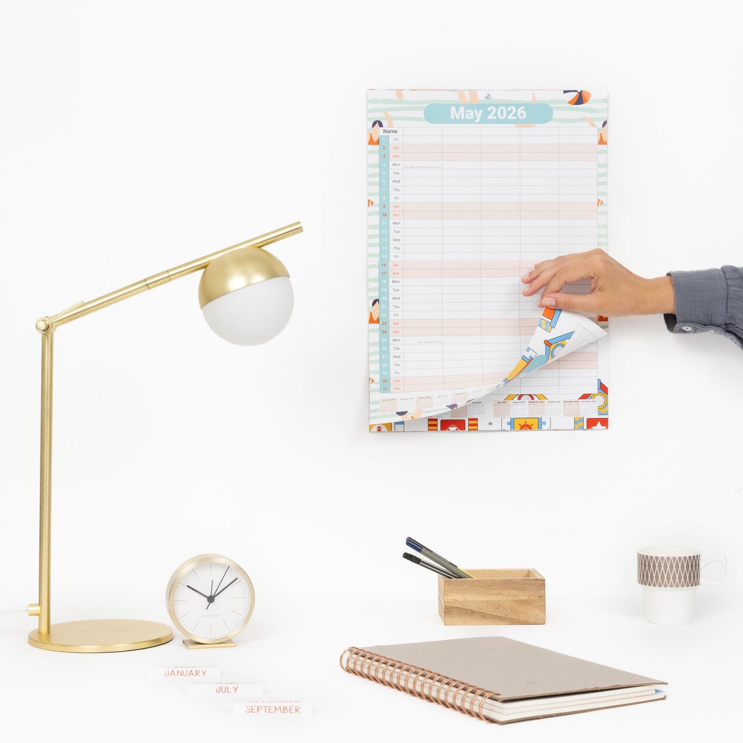 2026 Calendar seaside Wall Monthly Planner Family Home Organiser Etsy