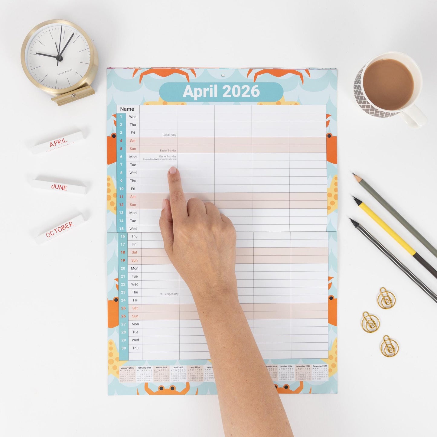 2026 Calendar seaside Wall Monthly Planner Family Home Organiser Etsy