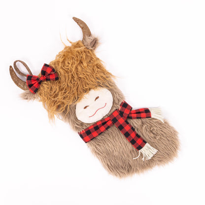 Highland Cow Luxury Plush Christmas Stocking – image 2