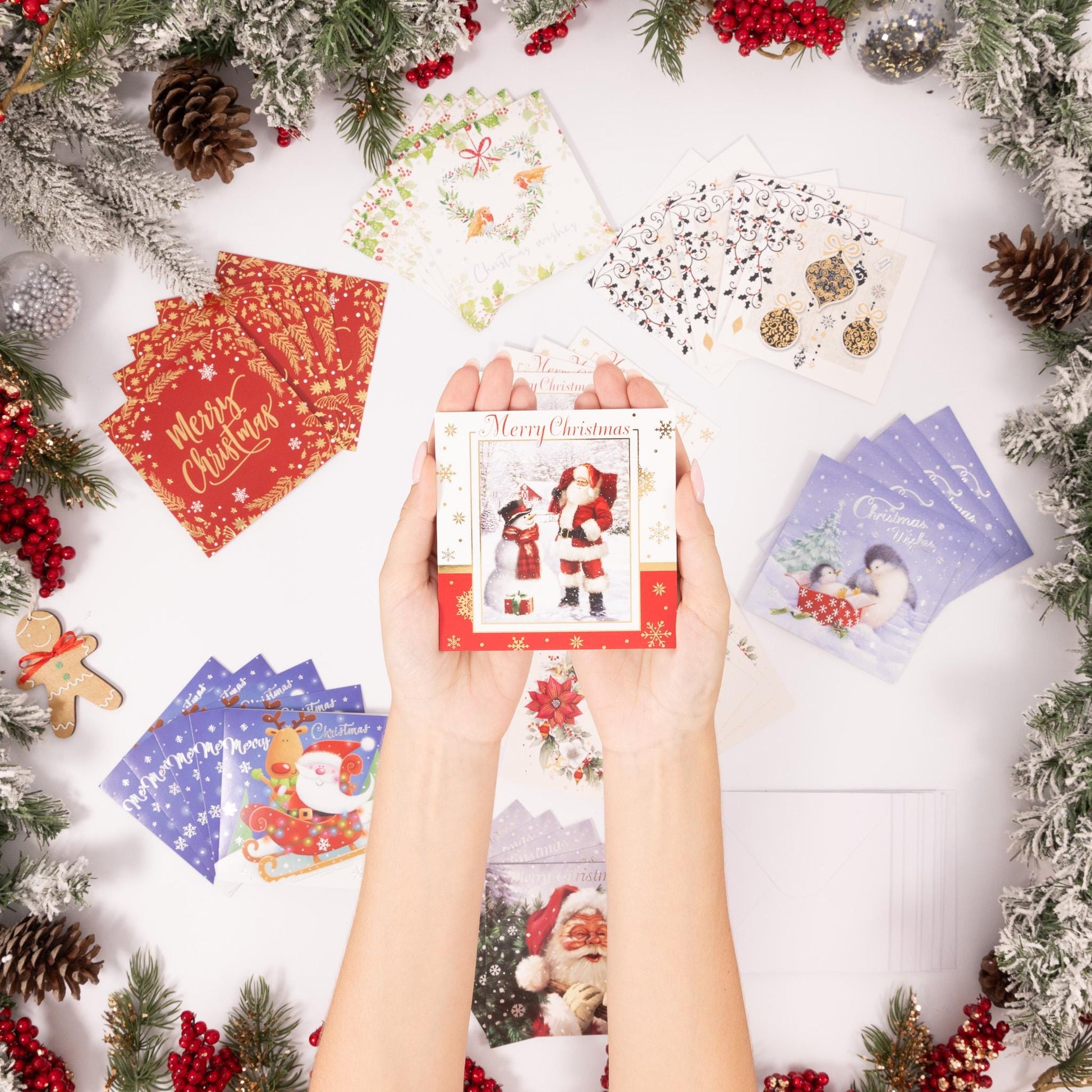 Christmas Cards Bumper Pack of 40 Mixed Cute Traditional Festive 8 Mixed Designs Etsy